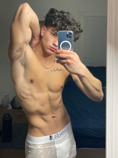 Flexing Selfie in JJ Malibu Boxer Briefs