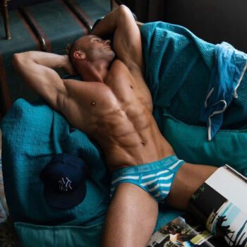 Muscle Stud Lounging in C-IN2 Briefs